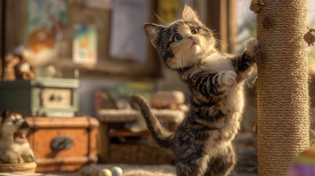 Kitten is playing