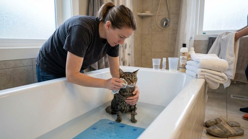 Bathing Your Cat